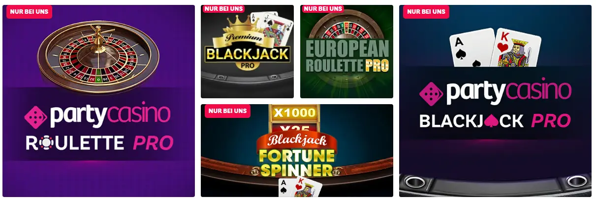 Was macht das exklusive PARTYCASINO