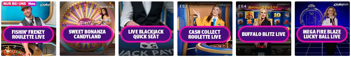 Reaktionsfähigkeit der PARTYCASINO